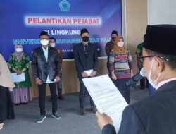 Rektor Unismuh Palu Lantik Sejumlah Pejabat, Ini Nama dan Jabatannya