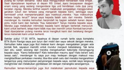 Pengeroyokan Presma Untad