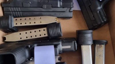 Belasan Senjata Personel Polisi Diamankan