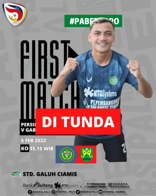 Persipal vs Gabsis Sambas Ditunda