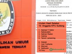 Ini Calon Pengganti Tanwir Lamaming di KPU Sulteng