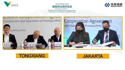 PT Vale dan Huayou Tandatangani Perjanjian Kerangka Kerjasama untuk Proyek HPAL Pomalaa