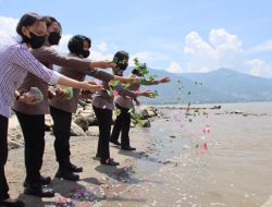 Polresta Palu Kenang 11 Personel yang Gugur Saat Bencana 2018 di Pantai Talise