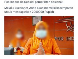 Cek Fakta: Tidak Benar PT Pos Indonesia Bagikan Subsidi Pemerintah Rp2 Juta