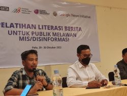 Perangi Informasi Bohong, AMSI Sulawesi Tengah Gelar Pelatihan Literasi Berita