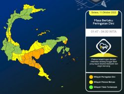 Prakiraan Cuaca Sulawesi Tengah Hari Ini, Berikut Wilayah Potensi Hujan Lebat Disertai Angin Kencang