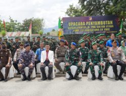 Ratusan Prajurit Yonif 711/Raksatama Purna Tugas di Perbatasan RI-PNG, Satu Personel Gugur