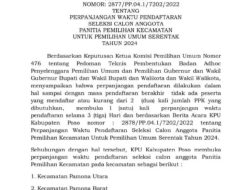 Update: Perpanjangan Jadwal Pendaftaran PPK Hanya 10 Kecamatan di Sulteng, 6 Lainnya Sudah Terpenuhi