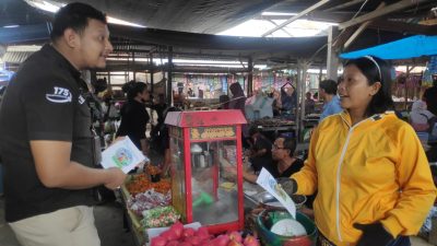 Bpjamsostek Gerebek Pedagang Pasar Lasoani, Sosialisasikan Program Perlindungan Pekerja