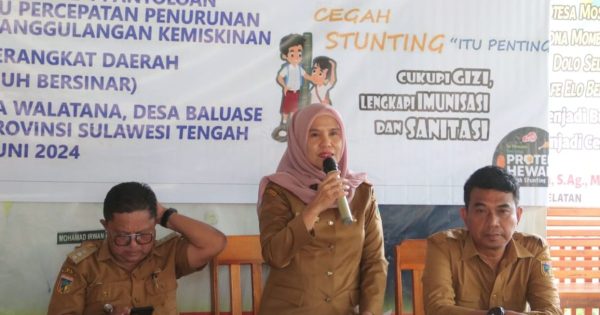 Sekretaris DPRD Sulteng Serahkan Bantuan Tangguh Bersinar untuk Cegah Stunting di Sigi