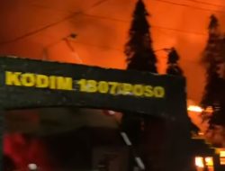 Kebakaran di Kodim Poso, Warga Berlarian