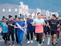 AHY dan Gubernur Sulteng Lari Pagi Bareng Sembari Tinjau Jembatan IV Palu