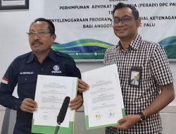 Peradi Palu Kerja Sama Bpjamsostek Lindungi Advokat Tak Bergaji