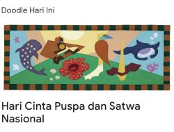 Google Doodle Hari Ini Peringati Hari Cinta Puspa dan Satwa Nasional 2025