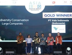 PT Vale Raih Gold Award Asia ESG Positive Ipact Awards 2025